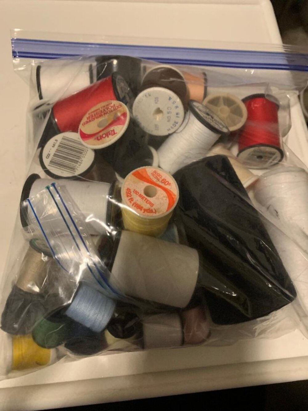 Sewing Thread Spools Various Sizes Brands Colors Lot of 35 - LOT#61-26